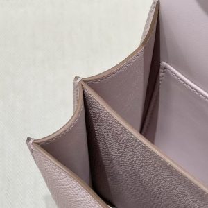 Hermes Constance 19 CM Bag Handmade In Epsom Calfskin Leather Silver Hardware 09 Mauve Pale - Image 12