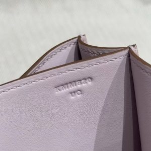 Hermes Constance 19 CM Bag Handmade In Epsom Calfskin Leather Silver Hardware 09 Mauve Pale - Image 7