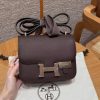 Hermes Constance 19 CM Bag Handmade In Epsom Calfskin Leather Rose Gold Hardware 0G Rouge Seller