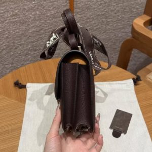 Hermes Constance 19 CM Bag Handmade In Epsom Calfskin Leather Rose Gold Hardware 0G Rouge Seller - Image 20