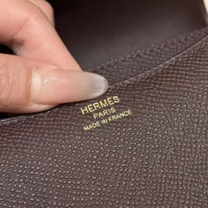 Hermes Constance 19 CM Bag Handmade In Epsom Calfskin Leather Rose Gold Hardware 0G Rouge Seller - Image 11