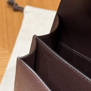 Hermes Constance 19 CM Bag Handmade In Epsom Calfskin Leather Rose Gold Hardware 0G Rouge Seller - Image 9