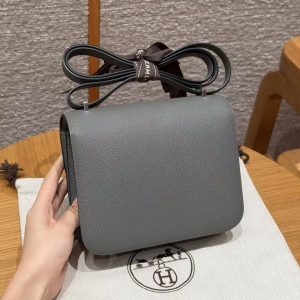 Alternative view of Hermes Constance 19 CM Bag Handmade In Epsom Calfskin Leather Silver Hardware 0L Girs Meyer