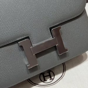 Hermes Constance 19 CM Bag Handmade In Epsom Calfskin Leather Silver Hardware 0L Girs Meyer - Image 13
