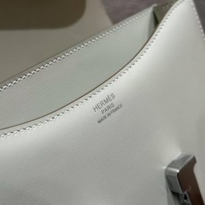 Hermes Constance 19 CM Bag Handmade In Box Calfskin Leather Silver Hardware 10 Craie - Image 16