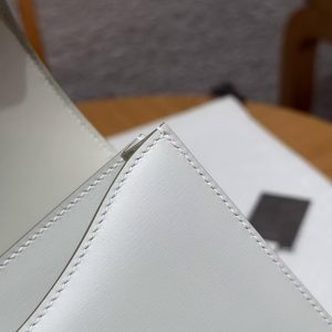 Hermes Constance 19 CM Bag Handmade In Box Calfskin Leather Silver Hardware 10 Craie - Image 9