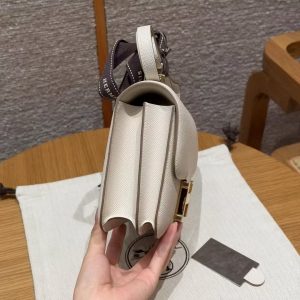 Hermes Constance 19 CM Bag Handmade In Epsom Calfskin Leather Gold Hardware 10 Craie - Image 21