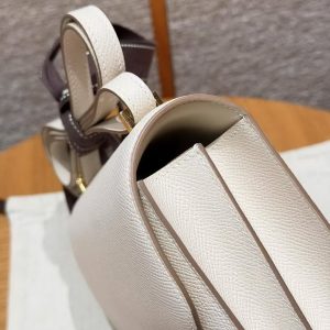 Hermes Constance 19 CM Bag Handmade In Epsom Calfskin Leather Gold Hardware 10 Craie - Image 8
