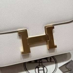 Hermes Constance 19 CM Bag Handmade In Epsom Calfskin Leather Gold Hardware 10 Craie - Image 7
