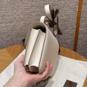 Hermes Constance 19 CM Bag Handmade In Epsom Calfskin Leather Silver Hardware 10 Craie - Image 15