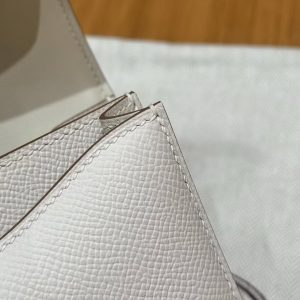 Hermes Constance 19 CM Bag Handmade In Epsom Calfskin Leather Silver Hardware 10 Craie - Image 4