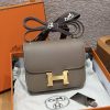 Hermes Constance 19 CM Bag Handmade In Epsom Calfskin Leather Gold Hardware 18 Etoupe