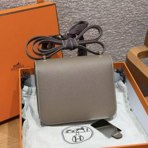 Alternative view of Hermes Constance 19 CM Bag Handmade In Epsom Calfskin Leather Gold Hardware 18 Etoupe