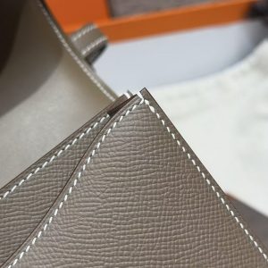 Hermes Constance 19 CM Bag Handmade In Epsom Calfskin Leather Gold Hardware 18 Etoupe - Image 8