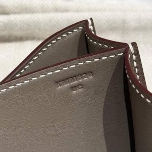 Hermes Constance 19 CM Bag Handmade In Epsom Calfskin Leather Rose Gold Hardware 18 Etoupe - Image 8
