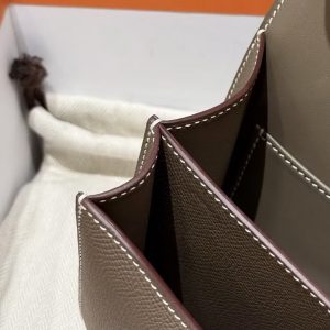 Hermes Constance 19 CM Bag Handmade In Epsom Calfskin Leather Rose Gold Hardware 18 Etoupe - Image 7