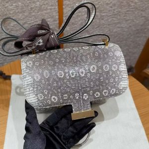 Hermes Constance 19 CM Bag Handmade In Lizard Leather from South Africa Gold Hardware 1B Ombre - Image 15