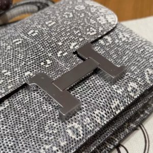Hermes Constance 19 CM Bag Handmade In Lizard Leather from South Africa Silver Hardware 1B Ombre - Image 15