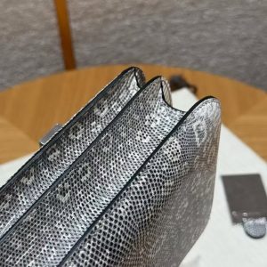 Hermes Constance 19 CM Bag Handmade In Lizard Leather from South Africa Silver Hardware 1B Ombre - Image 8