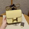 Hermes Constance 19 CM Bag Handmade In Epsom Calfskin Leather Gold Hardware 1Z Jaune Poussin