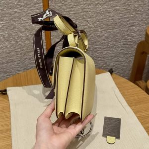 Hermes Constance 19 CM Bag Handmade In Epsom Calfskin Leather Gold Hardware 1Z Jaune Poussin - Image 17