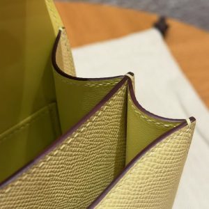 Hermes Constance 19 CM Bag Handmade In Epsom Calfskin Leather Gold Hardware 1Z Jaune Poussin - Image 8