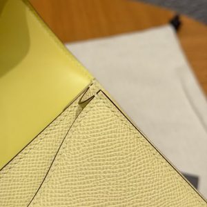 Hermes Constance 19 CM Bag Handmade In Epsom Calfskin Leather Gold Hardware 1Z Jaune Poussin - Image 7