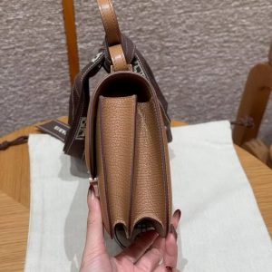 Hermes Constance 19 CM Bag Handmade In Chèvre Calfskin Leather Rose Gold Hardware 2J Quebracho - Image 18