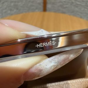 Hermes Constance 19 CM Bag Handmade In Chèvre Calfskin Leather Silver Hardware 37 Gold - Image 17