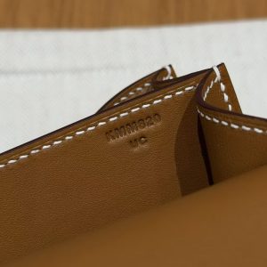 Hermes Constance 19 CM Bag Handmade In Chèvre Calfskin Leather Silver Hardware 37 Gold - Image 16