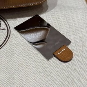Hermes Constance 19 CM Bag Handmade In Chèvre Calfskin Leather Silver Hardware 37 Gold - Image 14