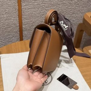 Hermes Constance 19 CM Bag Handmade In Epsom Calfskin Leather Gold Hardware 37 Gold - Image 18
