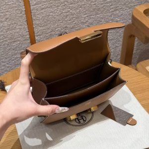 Hermes Constance 19 CM Bag Handmade In Epsom Calfskin Leather Gold Hardware 37 Gold - Image 16