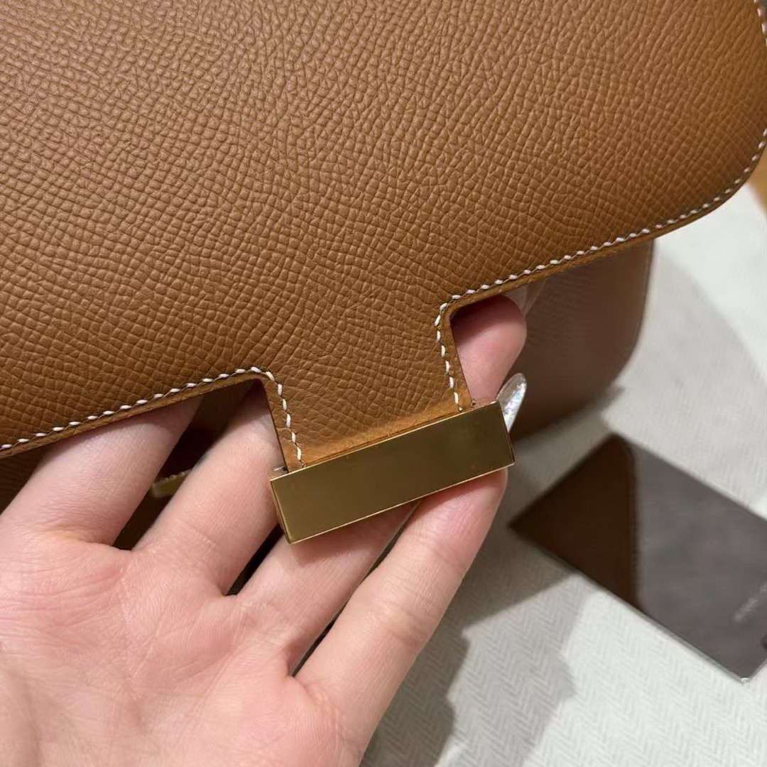 Hermes Constance 19 CM Bag Handmade In Epsom Calfskin Leather Gold Hardware 37 Gold - Image 11