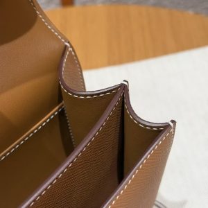 Hermes Constance 19 CM Bag Handmade In Epsom Calfskin Leather Gold Hardware 37 Gold - Image 9