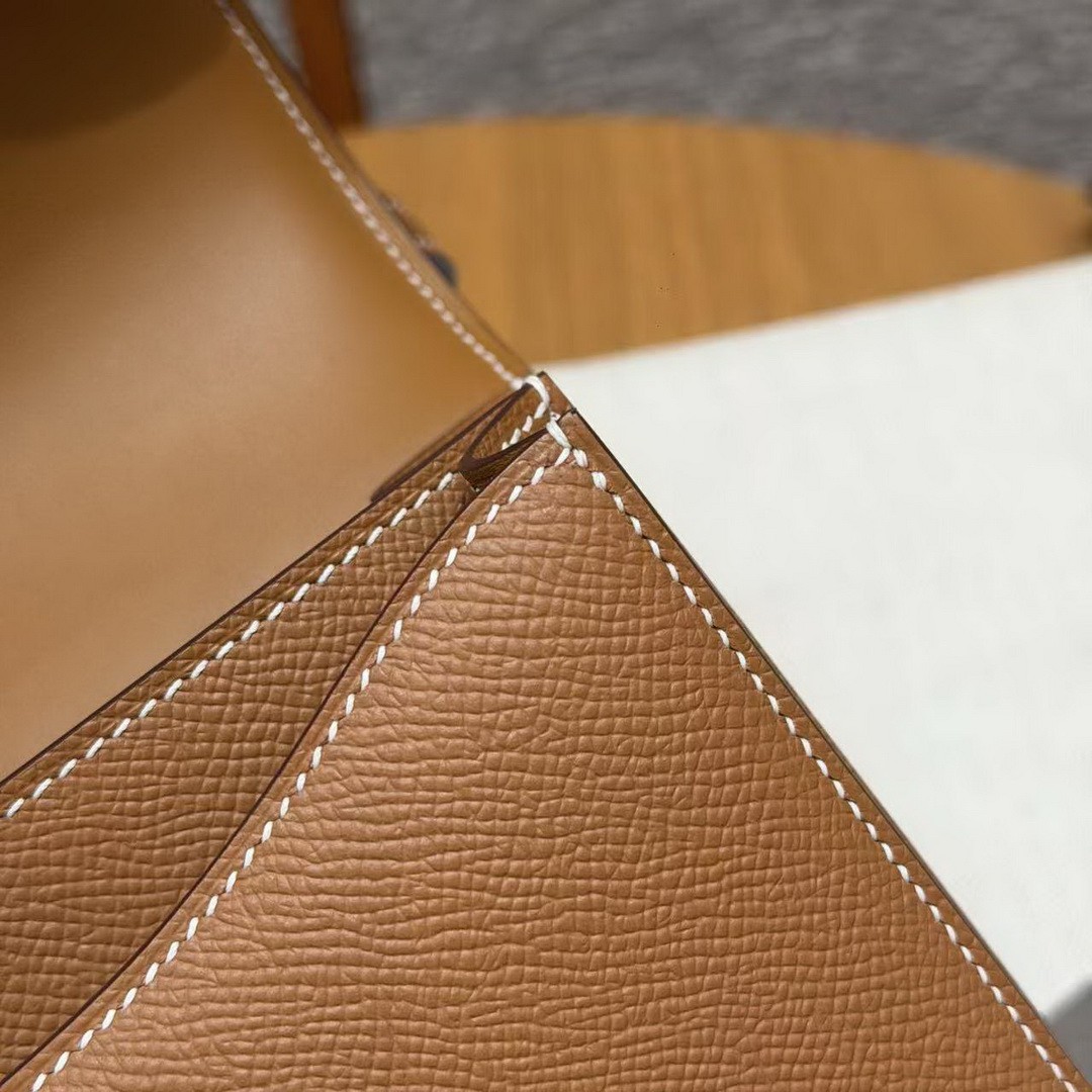 Hermes Constance 19 CM Bag Handmade In Epsom Calfskin Leather Gold Hardware 37 Gold - Image 8