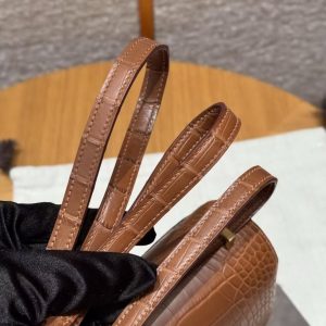 Hermes Constance 19 CM Bag Handmade In Matte Alligator Leather from Mississippi Gold Hardware 37 Gold - Image 4
