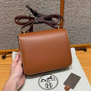 Hermes Constance 19 CM Bag Handmade In Swift Calfskin Leather Gold Hardware 37 Gold - Image 2