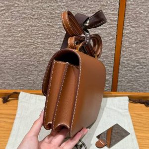 Hermes Constance 19 CM Bag Handmade In Swift Calfskin Leather Gold Hardware 37 Gold - Image 18