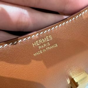 Hermes Constance 19 CM Bag Handmade In Swift Calfskin Leather Gold Hardware 37 Gold - Image 14