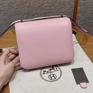 Alternative view of Hermes Constance 19 CM Bag Handmade In Swift Calfskin Leather Silver Hardware 3Q Rose Sakura 5P Pink