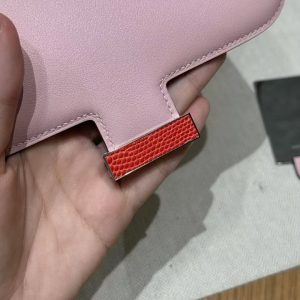Hermes Constance 19 CM Bag Handmade In Swift Calfskin Leather Silver Hardware 3Q Rose Sakura 5P Pink - Image 15