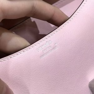 Hermes Constance 19 CM Bag Handmade In Swift Calfskin Leather Silver Hardware 3Q Rose Sakura 5P Pink - Image 13