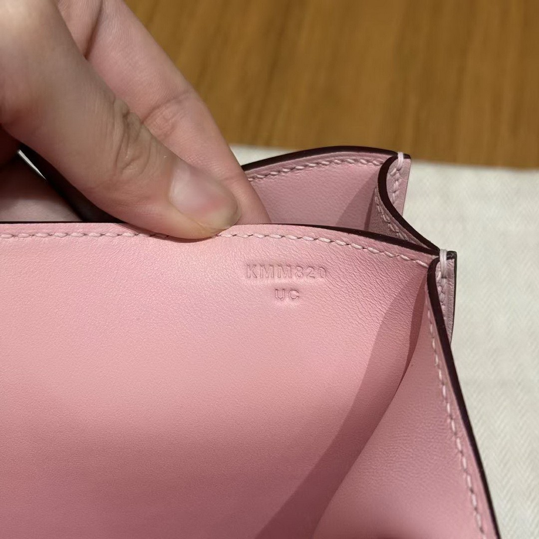 Hermes Constance 19 CM Bag Handmade In Swift Calfskin Leather Silver Hardware 3Q Rose Sakura 5P Pink - Image 10
