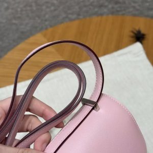 Hermes Constance 19 CM Bag Handmade In Swift Calfskin Leather Silver Hardware 3Q Rose Sakura 5P Pink - Image 9