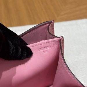 Hermes Constance 19 CM Bag Handmade In Lizard Leather from South Africa Silver Hardware 3Q Rose Sakura - Image 5
