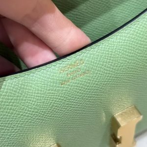 Hermes Constance 19 CM Bag Handmade In Epsom Calfskin Leather Gold Hardware 3i Vert Criquent - Image 16