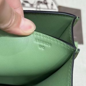 Hermes Constance 19 CM Bag Handmade In Epsom Calfskin Leather Gold Hardware 3i Vert Criquent - Image 15
