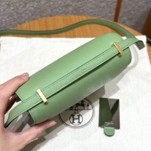 Hermes Constance 19 CM Bag Handmade In Epsom Calfskin Leather Gold Hardware 3i Vert Criquent - Image 13