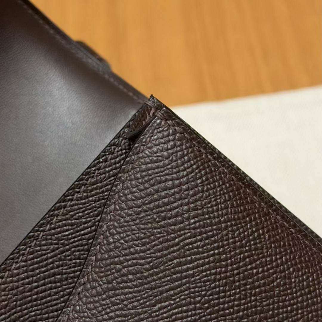 Hermes Constance 19 CM Bag Handmade In Epsom Calfskin Leather Etoupe Enamel Fittings Hardware 4C Ecorce - Image 6